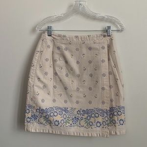 Vintage Floral Wrap Mini Skirt Size 8